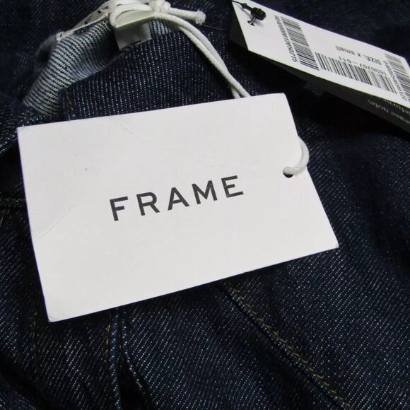 NEW FRAME  Shirt Rinse Blue Fitted Heritage Button Down Long Sleeve Size XS - Picture 6 of 9